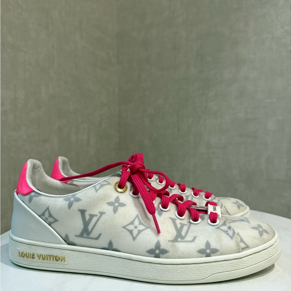 Louis Vuitton Women's Gray and Pink Sneakers